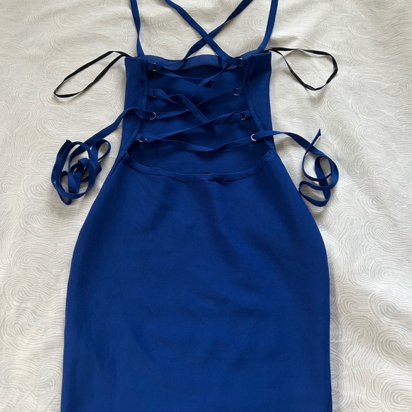 Chic Blue Sleeveless Dress - Picture 2 of 2